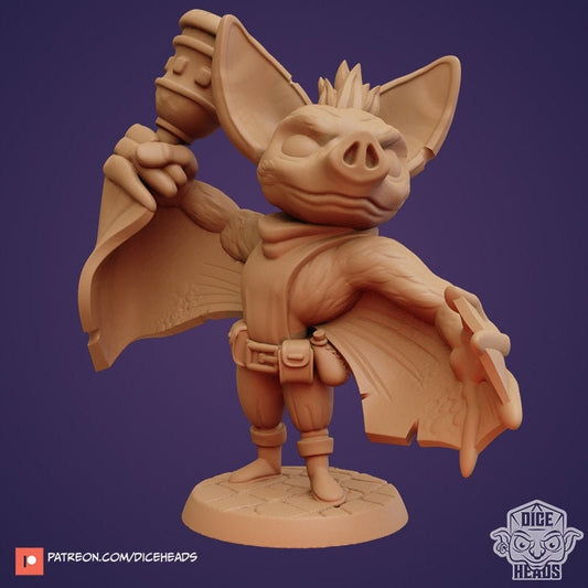 Bat-Folk Characters by Dice Heads | Please Read Description | Print on Demand