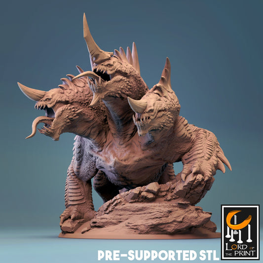 Dracocerberus by Rescale Miniatures | Please Read Description | Print on Demand