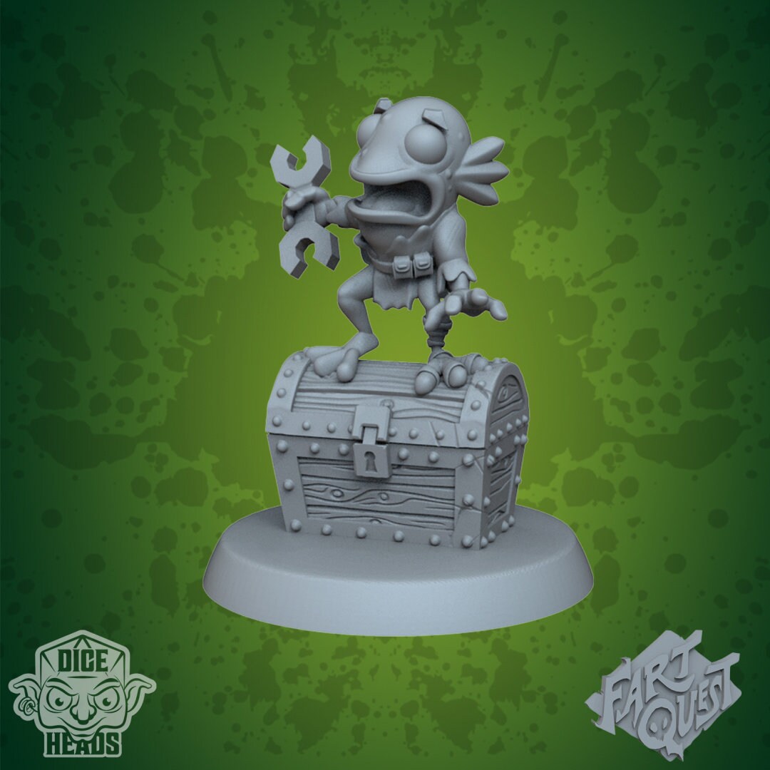 Moxie, Pan, & Tick-Tock Miniatures from Fart Quest by Dice Heads | Please Read Description