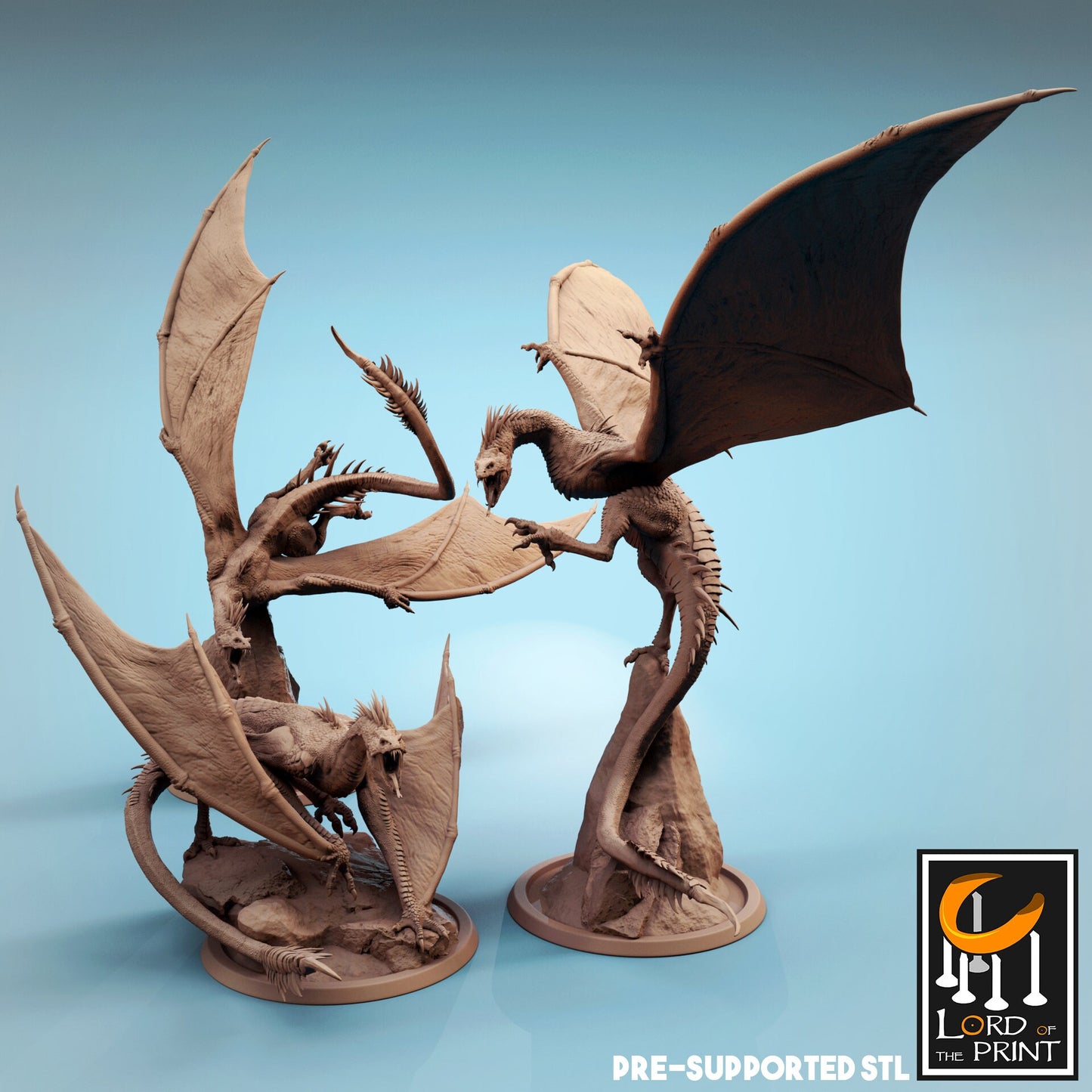 Vouivre Drones by Rescale Miniatures | Please Read Description | Print on Demand