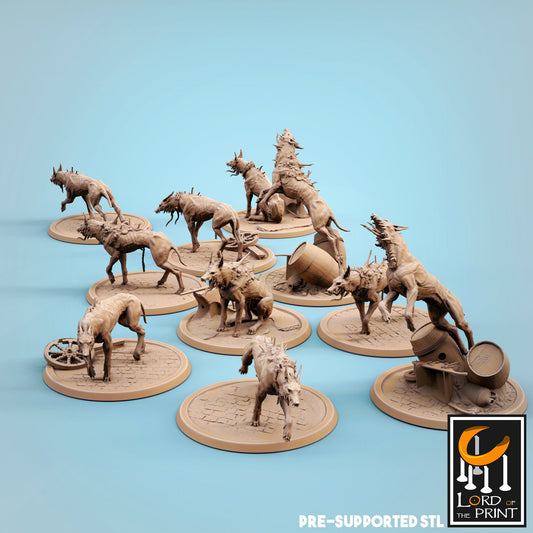 Corrupted Dogs by Rescale Miniatures | Please Read Description | Print on Demand