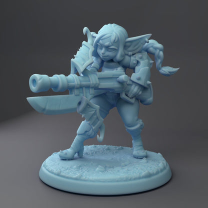 Gobbo Gunner Girl by Twin Goddess Miniatures