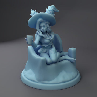 Necromancer Witch, Lounging with Minions by Twin Goddess Minis