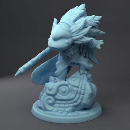 Aztec Axolotl by Twin Goddess Miniatures | Please Read Description | Print on Demand