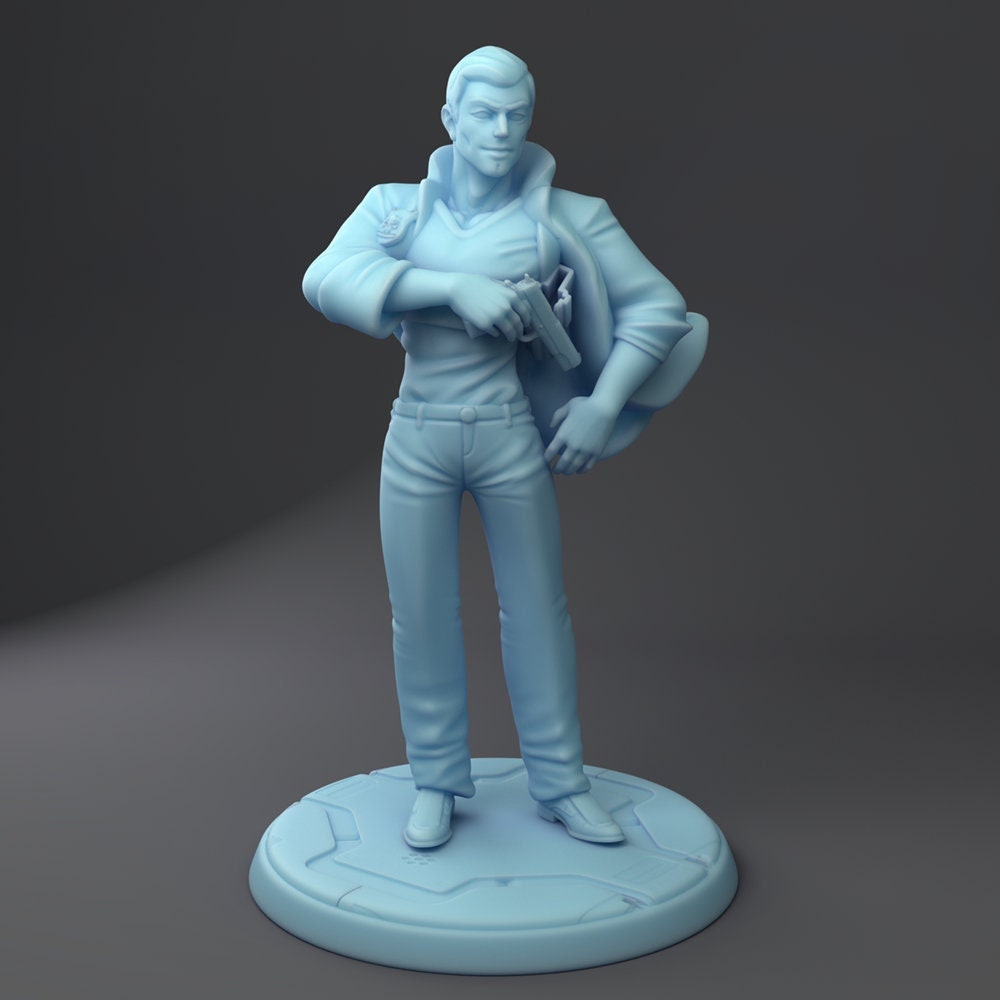 Sonny, Synth Detective by Twin Goddess Miniatures | Please Read Description | Print on Demand