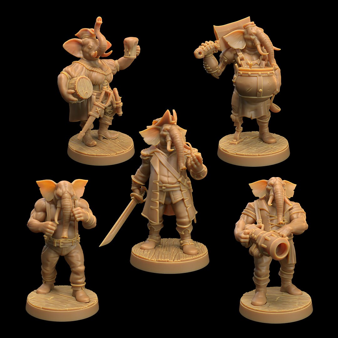Space Pirate Crew (Hippo, Elephant, Rhino) by Dragon Trappers Lodge