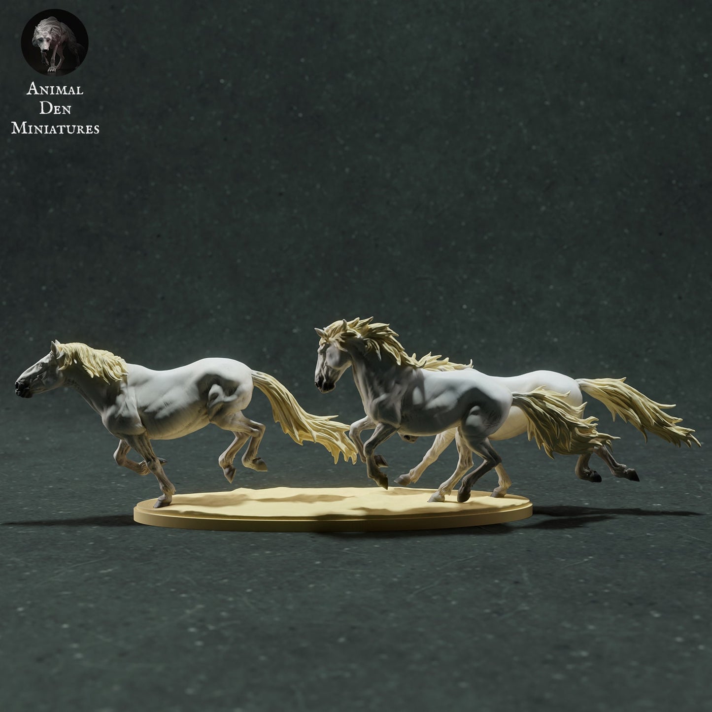 Camargue Horses 1:24 Scale Model by Animal Den