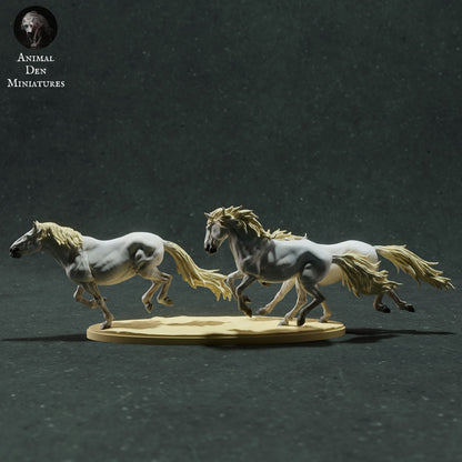 Camargue Horses 1:24 Scale Model by Animal Den