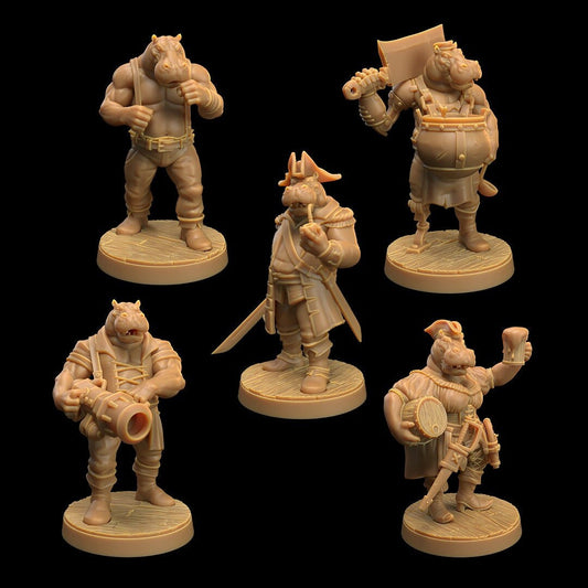 Space Pirate Crew (Hippo, Elephant, Rhino) by Dragon Trappers Lodge