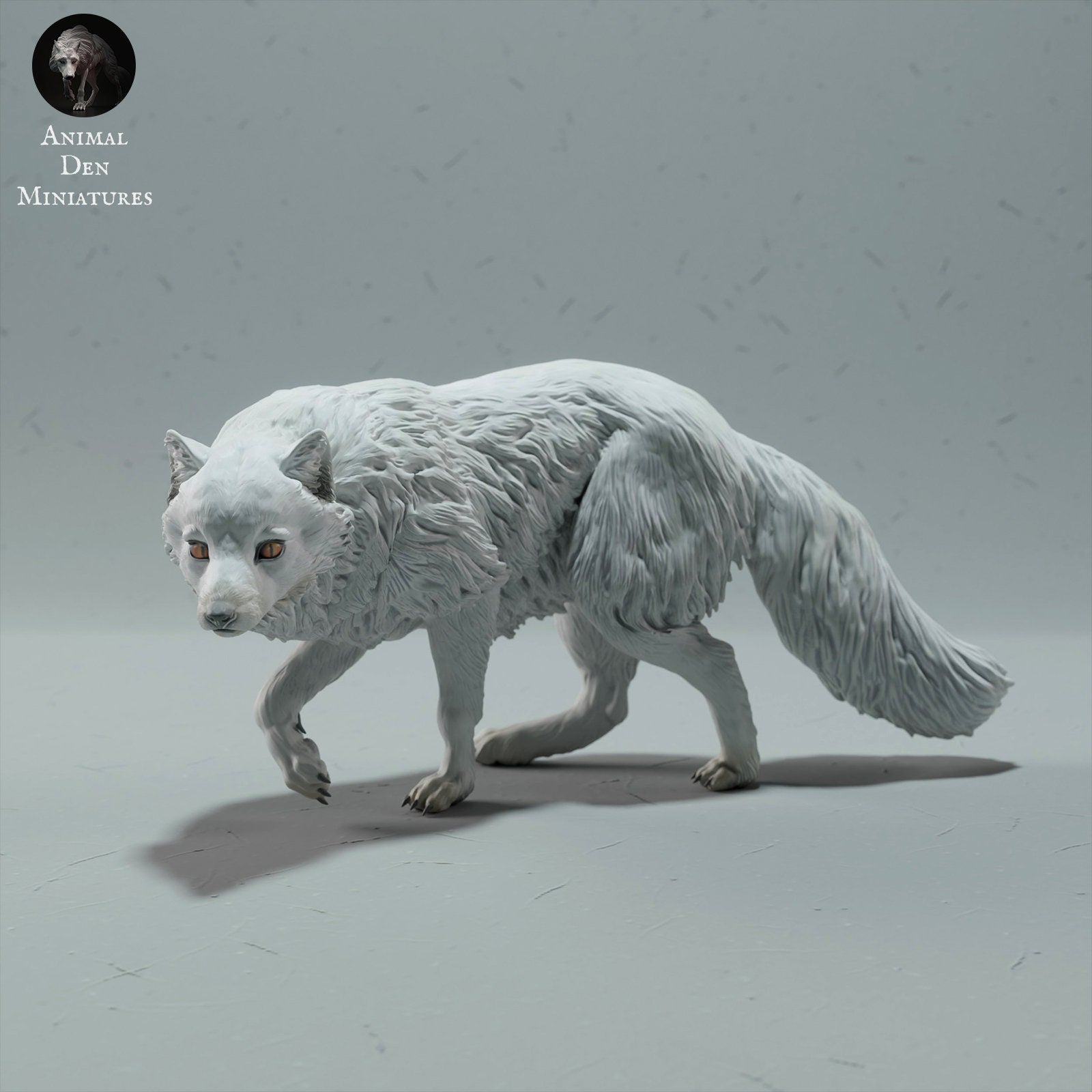 Arctic Fox 1:9 scale model by Animal Den Miniatures | Please Read Description