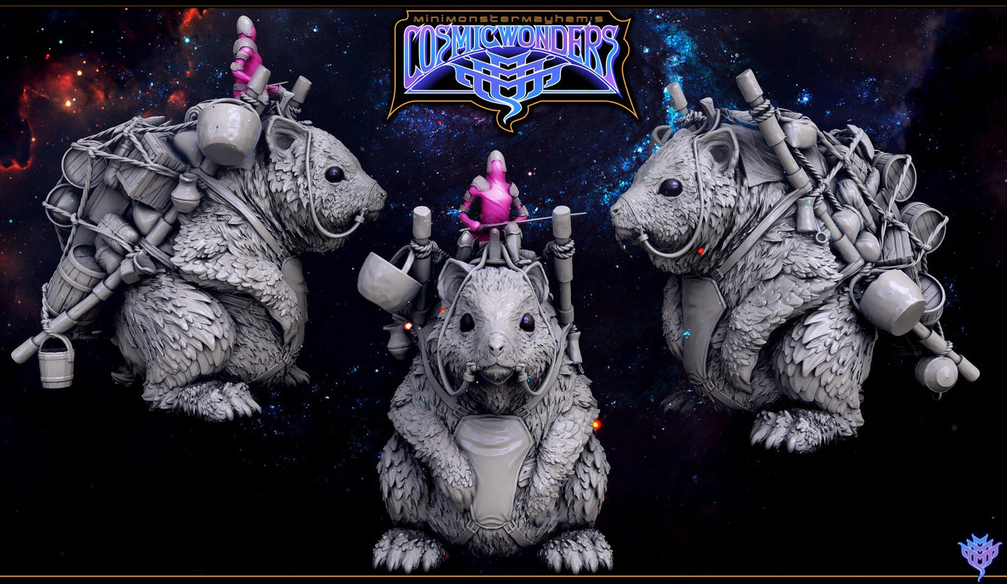 Giant Space Hamster Mount by Mini Monster Mayhem | Please Read Description