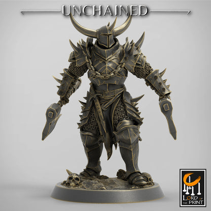 Unchained Dual Axe Light Infantry by Lord of the Print | Please Read Description