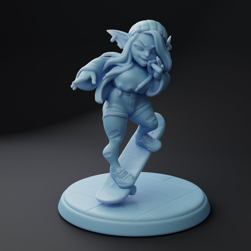 Jane, Goblin Skateboarder by Twin Goddess Minis | Please Read Description