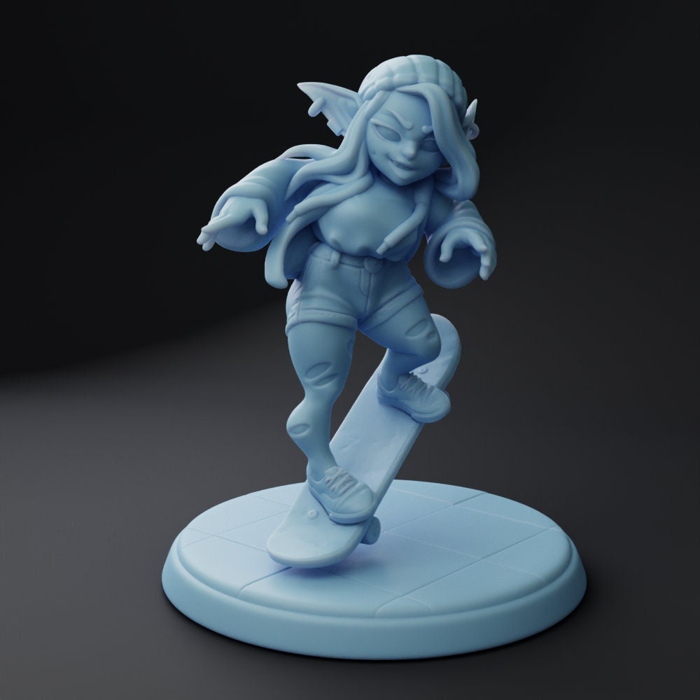 Jane, Goblin Skateboarder by Twin Goddess Minis | Please Read Description