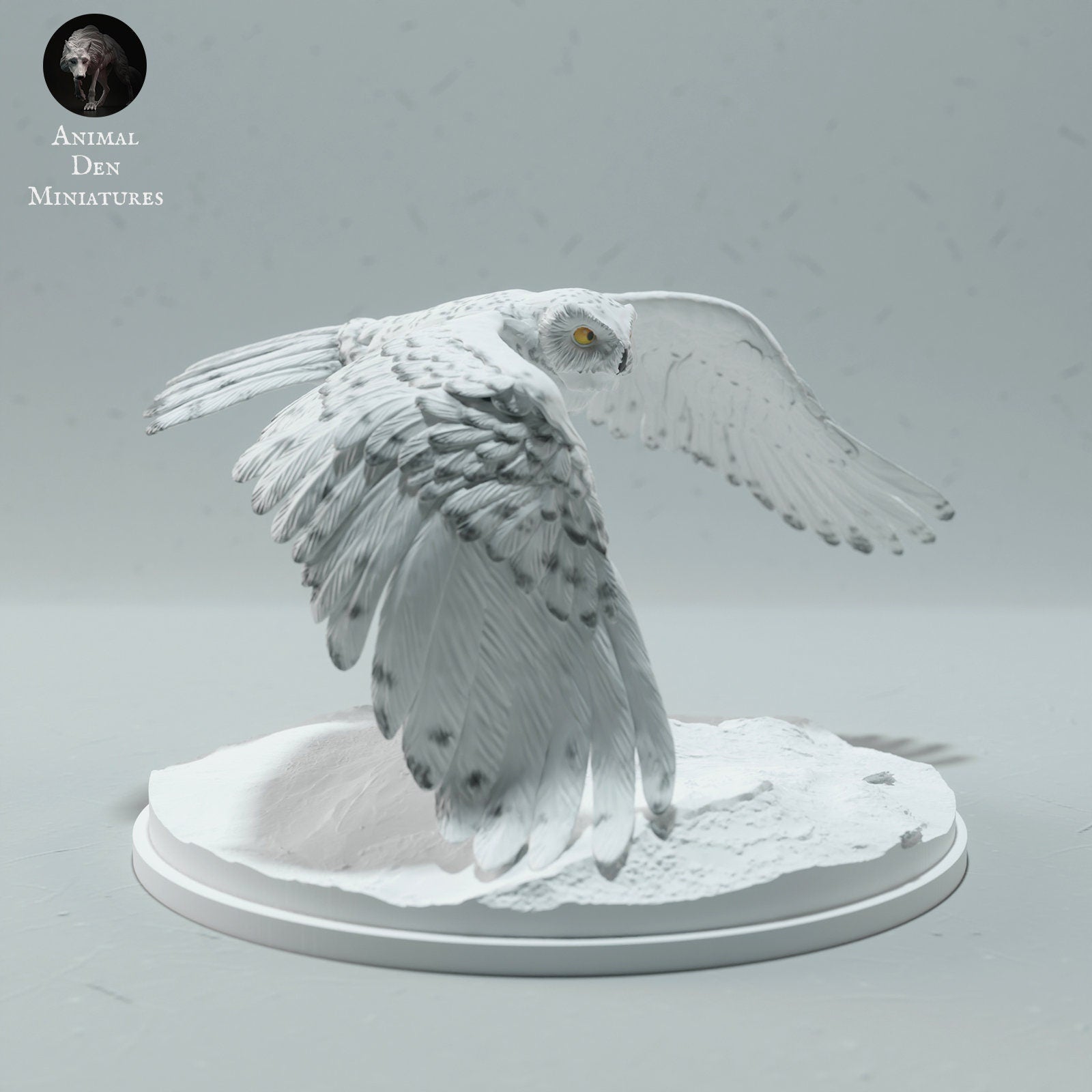 Snowy Owl 1:20 Scale Model by Animal Den Miniatures | Please Read Description