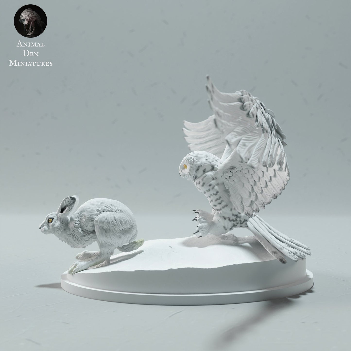 Snowy Owl 1:20 Scale Model by Animal Den Miniatures | Please Read Description