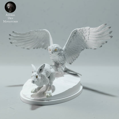 Snowy Owl 1:20 Scale Model by Animal Den Miniatures | Please Read Description