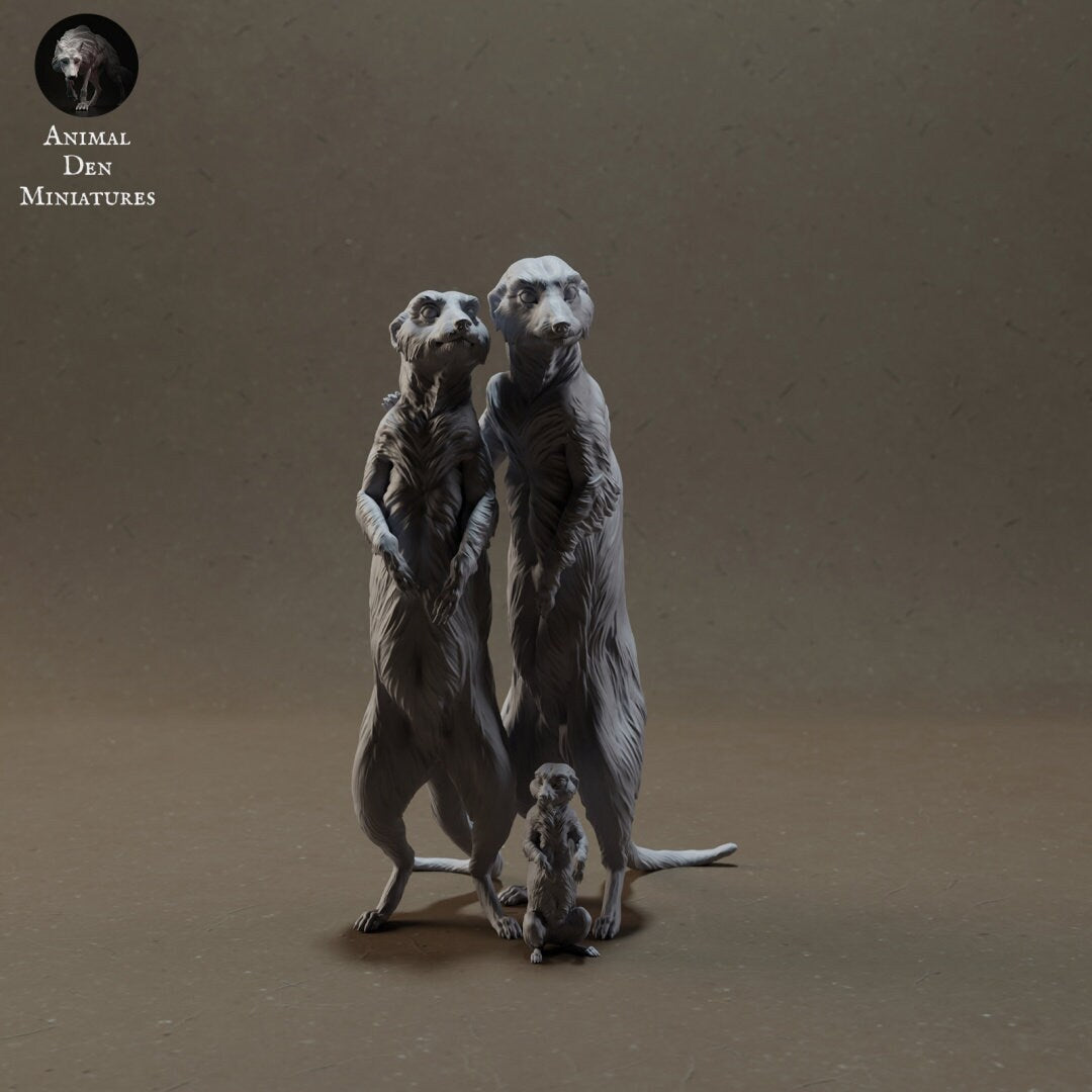 Meerkat Family 1:9 Scale by Animal Den | Please Read Description