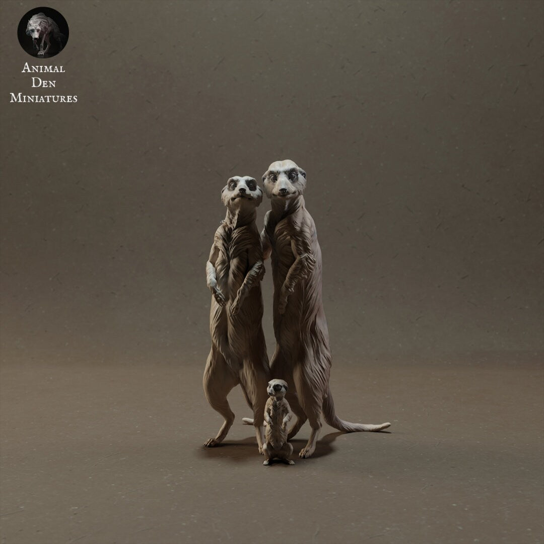 Meerkat Family 1:9 Scale by Animal Den | Please Read Description