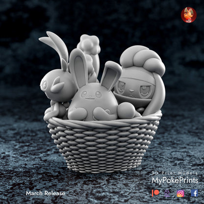 Easter Bunny Monster Basket by MyPokePrints | Please Read Description