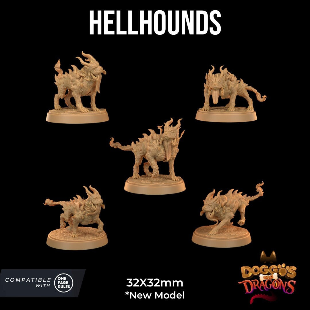 Hell Hounds (5-pk) by Dragon Trappers Lodge | Please Read Description