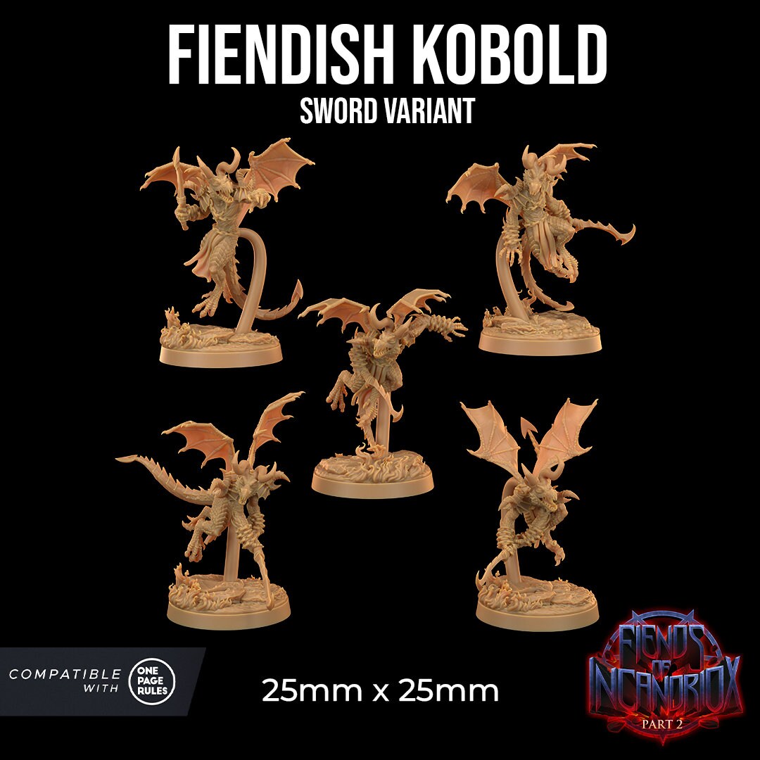Fiendish Kobolds (5-pk) by Dragon Trappers Lodge | Please Read Description