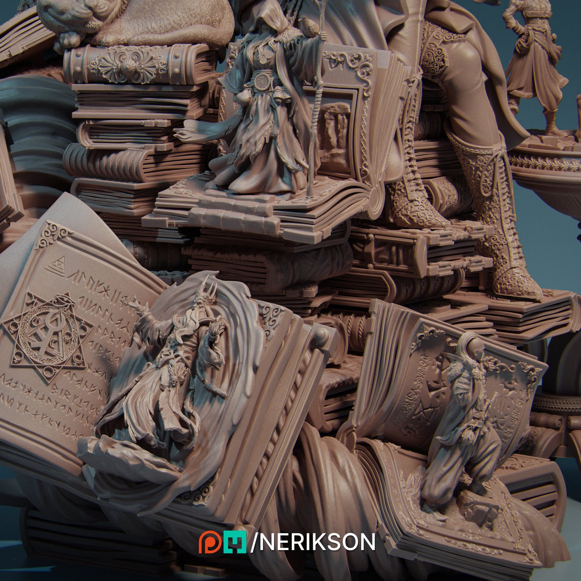 Magical Librarian Diorama by Nerikson | Please Read description