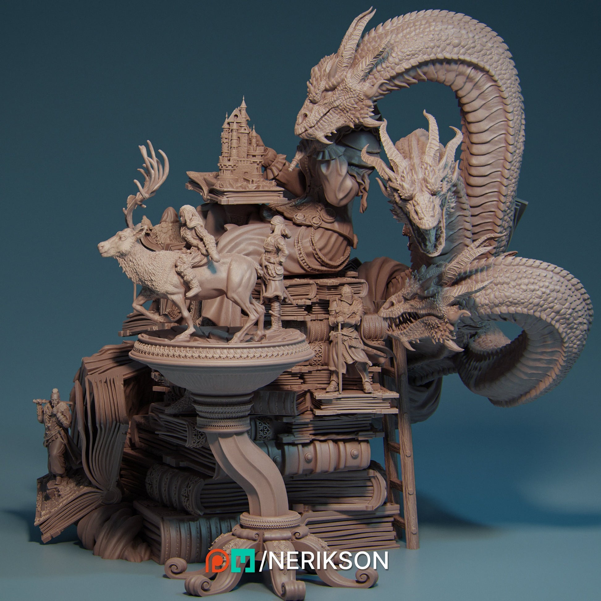 Magical Librarian Diorama by Nerikson | Please Read description
