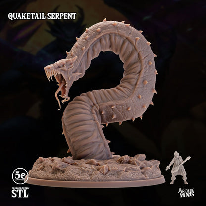 Quaketail Serpent by Arcane Minis | Please Read Description