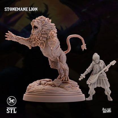 Stonemane Lion by Arcane Minis | Please Read Description