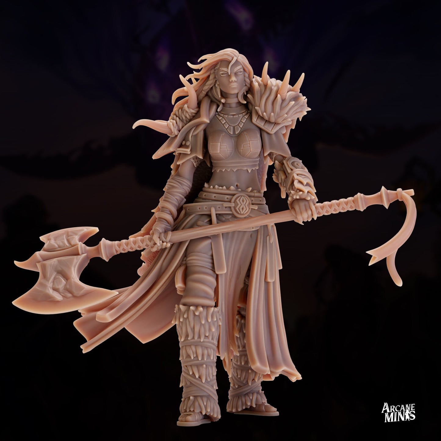 Human Barbarian, Female by Arcane Minis | Please Read Description