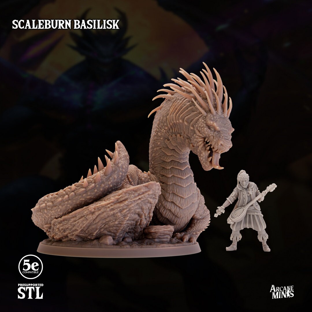 Scaleburn Basilisk by Arcane Minis | Please Read Description