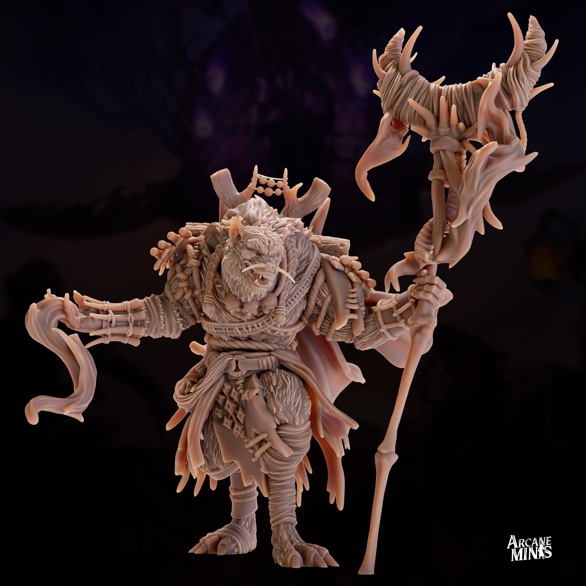 Gnoll Shaman by Arcane Minis | Please Read Description