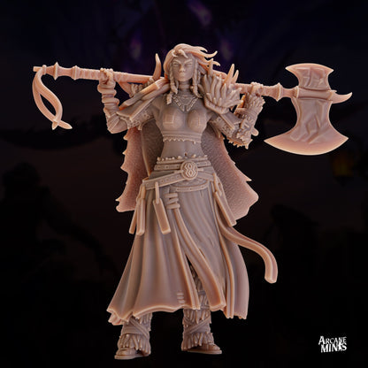 Human Barbarian, Female by Arcane Minis | Please Read Description