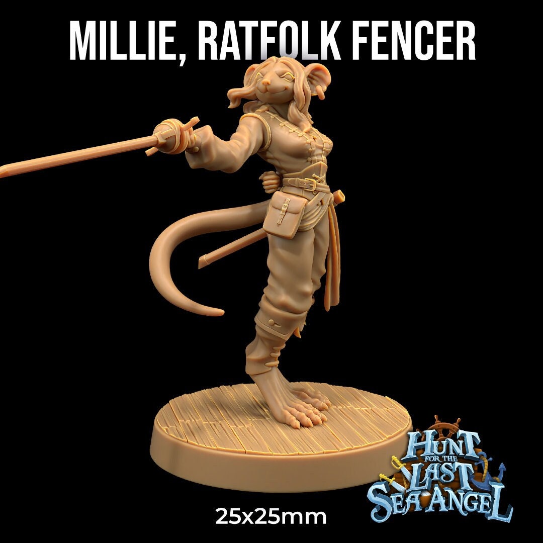 Millie, Ratfolk Fencer by Dragon Trappers Lodge | Please Read Description