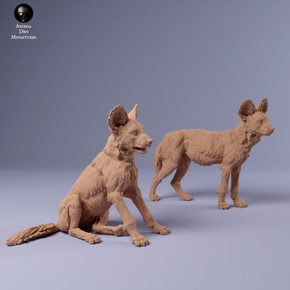 African Painted Dogs 1:24 scale by Animal Den | Please Read Description